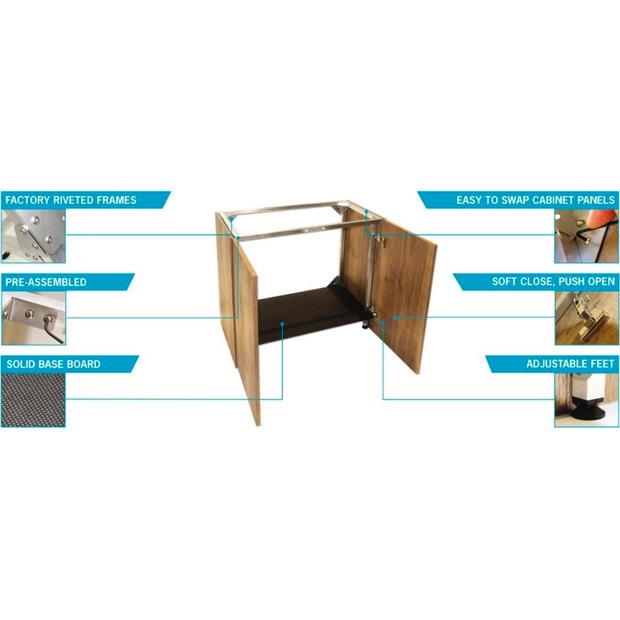 D-D Aqua-Pro Reef 1200- METAL FRAME- PLATINUM OAK